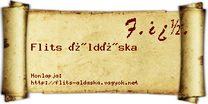 Flits Áldáska névjegykártya